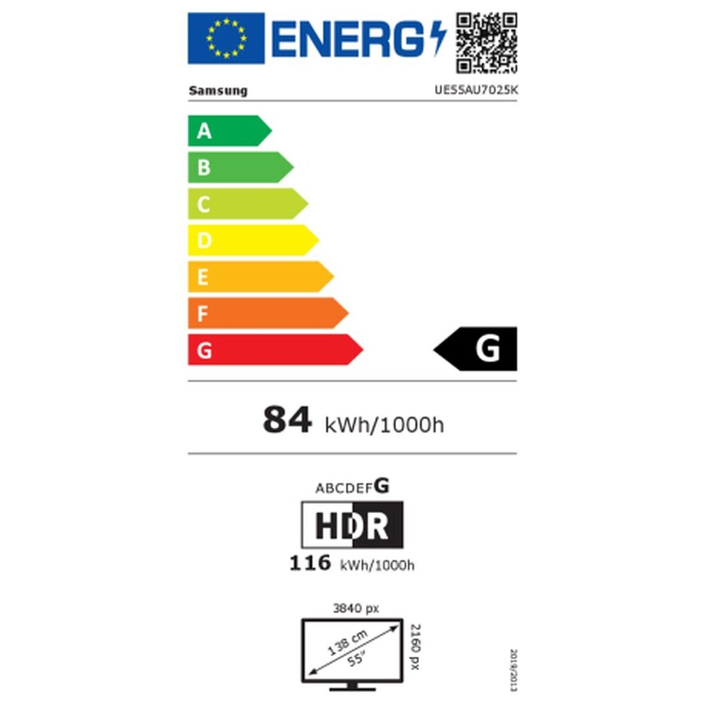 Smart-TV Samsung UE55AU7025KX 55 55" 4K Ultra HD HDR10+ LED hind ja info | Telerid | kaup24.ee