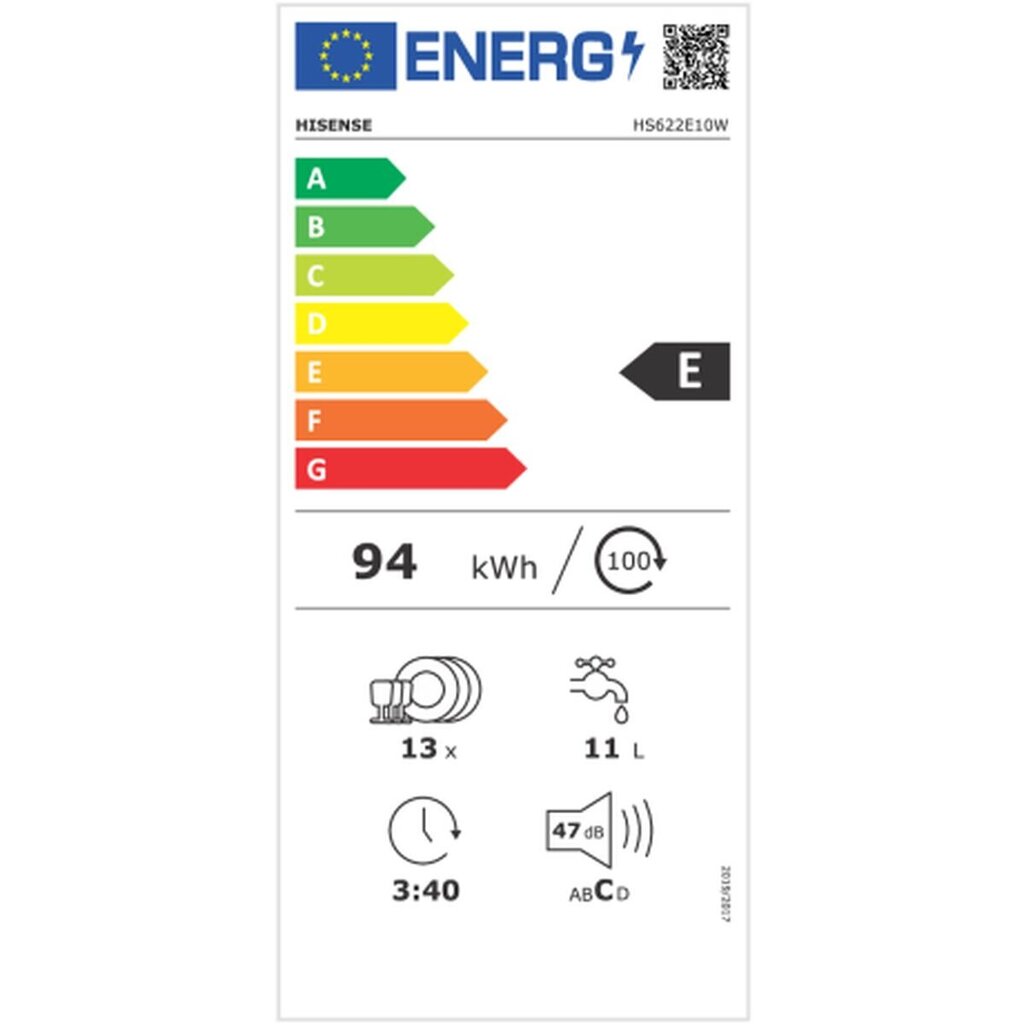 Hisense HS622E10W hind ja info | Nõudepesumasinad | kaup24.ee