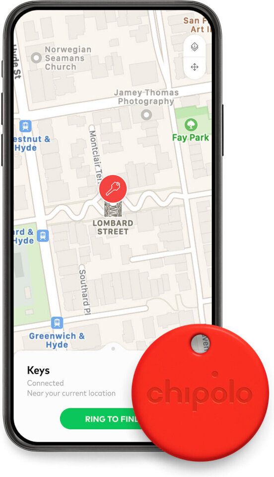 Chipolo bluetooth-lokaator ONE, punane цена и информация | Originaalsed võtmehoidjad | kaup24.ee