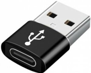 Adapteris Gembird USB AM to Type-C Female Black цена и информация | Адаптер Aten Video Splitter 2 port 450MHz | kaup24.ee
