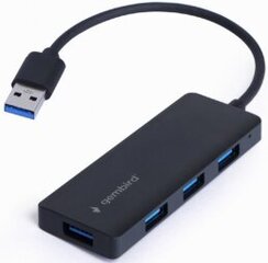 Hubs Gembird USB 3.1 4-port hub USB 3.1 (Gen 1) Black hind ja info | USB jagajad, adapterid | kaup24.ee