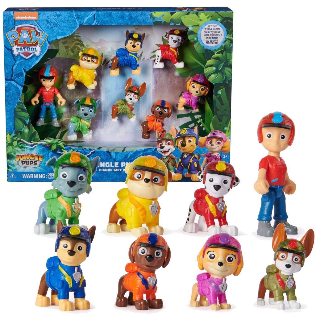 Kujukeste komplekt Paw Patrol Jungle Pups Spin Master, 8 tk цена и информация | Poiste mänguasjad | kaup24.ee