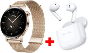 Huawei Watch GT 3 Elegant Light Gold (42mm) + Huawei FreeBuds SE 2 White цена и информация | Смарт-часы (smartwatch) | kaup24.ee