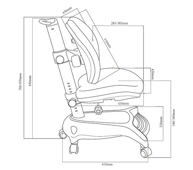 Reguleeritav tool FunDesk Bunias, hall hind ja info | Kontoritoolid | kaup24.ee