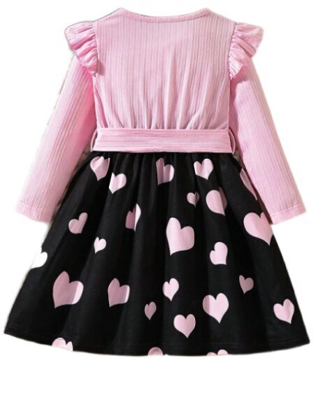 Kleit tüdrukutele Kiisuga, roosa цена и информация | Tüdrukute kleidid | kaup24.ee