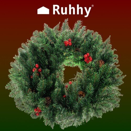 Jõulukaunistus uksele Ruhhy, 60cm hind ja info | Kunstkuused | kaup24.ee