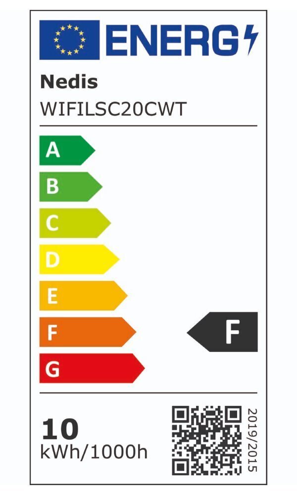 NEDIS Wi-Fi chytrý LED pásek/ 12W/ ​​220-240V/ IP20/ 1000lm/ 2700-6500 K/ teplá až studená bílá/ Nedis® SmartLife/ 2m hind ja info | LED ribad | kaup24.ee