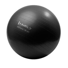 Võimlemispall HMS YB02N Gym Ball 65 cm, must цена и информация | Гимнастические мячи | kaup24.ee