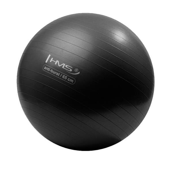 Võimlemispall HMS YB02N Gym Ball 65 cm, must цена и информация | Võimlemispallid | kaup24.ee