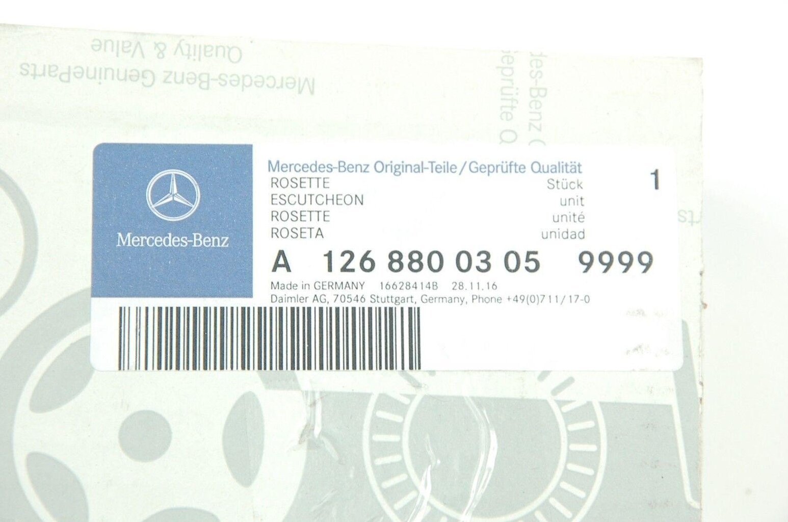 Krunditud veokonksu kate Mercedes-Benz A12688003059999, 1 tk hind ja info | Lisaseadmed | kaup24.ee