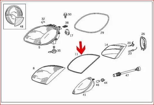 Esitulede tihendusraam Mercedes-Benz A1708260280, 1 tk цена и информация | Lisaseadmed | kaup24.ee