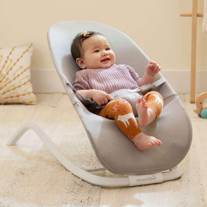 Lamamistool Munchkin 2in1, Spring 90043, grey hind ja info | Beebi lamamistoolid | kaup24.ee