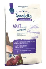 Kassitoit Sanabelle jaanalinnulihaga Adult Ostrich, 10 kg hind ja info | Kuivtoit kassidele | kaup24.ee