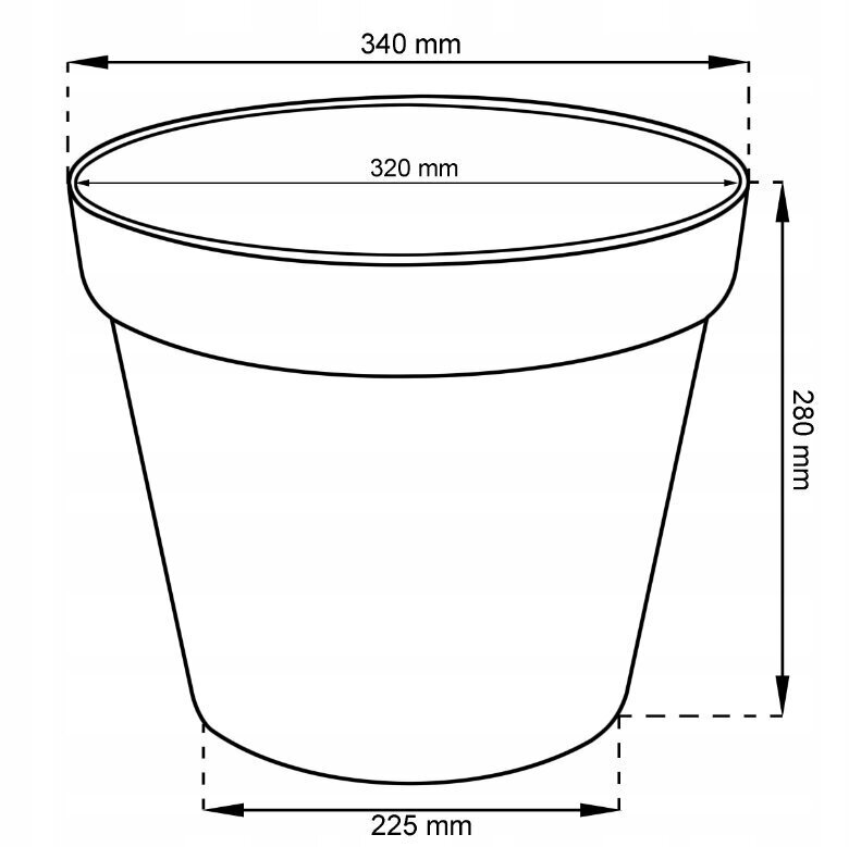 Lillepott Botle, 34x34x28 cm hind ja info | Dekoratiivsed lillepotid | kaup24.ee