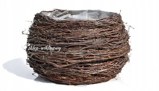 Kasepott Wicker Shop, 25x15 cm hind ja info | Dekoratiivsed lillepotid | kaup24.ee