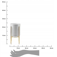 Lillepott Mondex 12,8 cm x 12,8 x 15,5 cm keraamiline valge hind ja info | Dekoratiivsed lillepotid | kaup24.ee