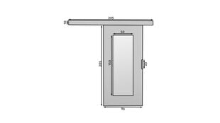 Двери для ниши с зеркалом Nela 90, цвета дуба цена и информация | Шкафы | kaup24.ee