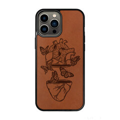 Деревянный чехол для iPhone 13 Pro Max FoxysCraft, Bunnies, красное дерево цена и информация | Чехлы для телефонов | kaup24.ee