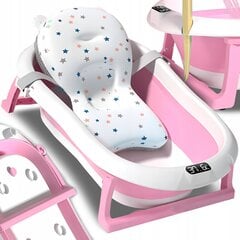Складная детская ванночка с подушкой, розового цвета цена и информация | Maudynių prekės | kaup24.ee