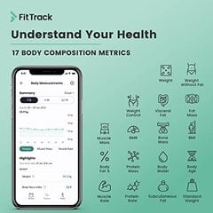 Fittrack Dara Digital Body Analysission Scale для 17 физических значений- с приложением и Blueetooth цена и информация | Веса | kaup24.ee