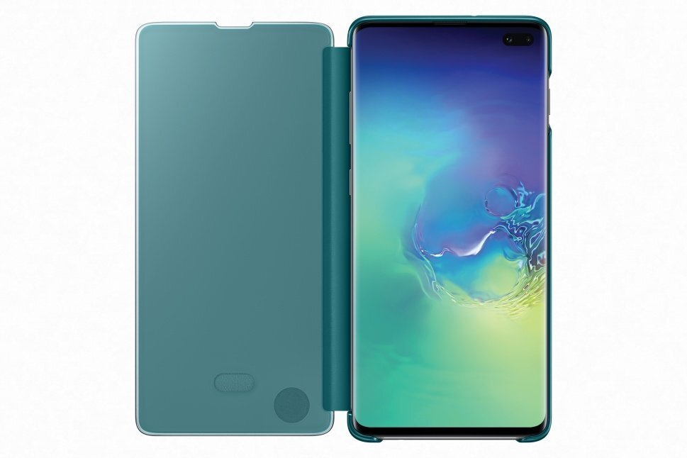 Samsung Galaxy S10+ Clear View Case ZG975CGE Green hind ja info | Telefoni kaaned, ümbrised | kaup24.ee