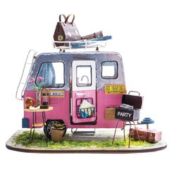 Miniatuurne suvila ratastel "Happy Camper" koos LED-taustavalgustusega, Colorino Hobby hind ja info | Arendavad mänguasjad | kaup24.ee