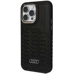 Audi Synthetic Leather MagSafe iPhone 14 Pro 6.1" czarny|black hardcase AU-TPUPCMIP14P-GT|D3-BK цена и информация | Чехлы для телефонов | kaup24.ee