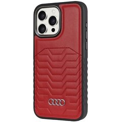 Audi Synthetic Leather MagSafe iPhone 15 Pro 6.1" czerwony|red hardcase AU-TPUPCMIP15P-GT|D3-RD цена и информация | Чехлы для телефонов | kaup24.ee