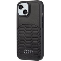 Audi Synthetic Leather MagSafe iPhone 15 Plus | 14 Plus 6.7" czarny|black hardcase AU-TPUPCMIP15M-GT|D3-BK цена и информация | Чехлы для телефонов | kaup24.ee