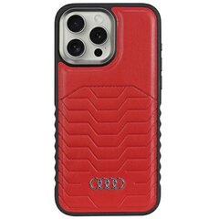 Audi Synthetic Leather MagSafe iPhone 15 Pro 6.1" czerwony|red hardcase AU-TPUPCMIP15P-GT|D3-RD цена и информация | Чехлы для телефонов | kaup24.ee