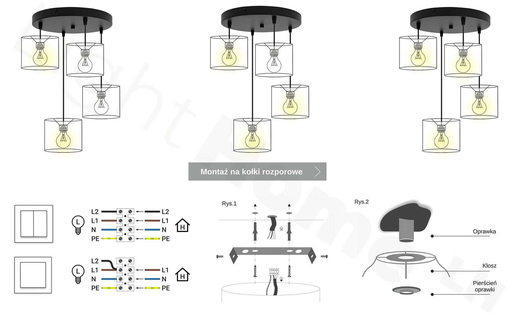 LightHome Laelamp Boho hind ja info | Laelambid | kaup24.ee