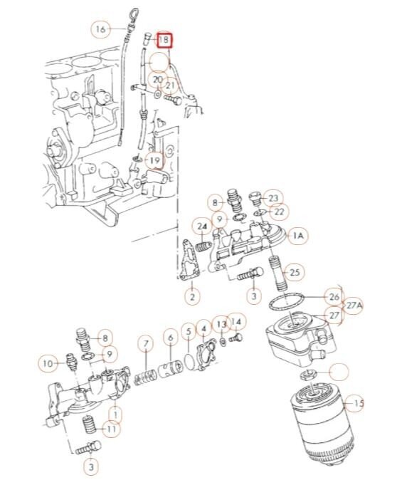 AUDI A4 B5 B5 Õlijuhtimispuldi juhtsahtel 028103663B Ehtne hind ja info | Lisaseadmed | kaup24.ee