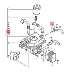 Remondikomplekt jahutusvedeliku liitmike jaoks nurga all 03L198807 цена и информация | Дополнительные принадлежности | kaup24.ee