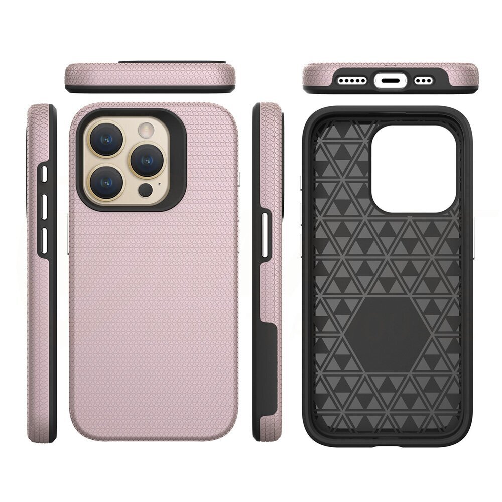 Vmax Triangle Case for iPhone 15 6,1" rose gold hind ja info | Telefoni kaaned, ümbrised | kaup24.ee