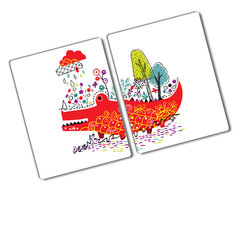 Lõikelaud Värviline krokodill, 2x40x491 hind ja info | Lõikelauad | kaup24.ee
