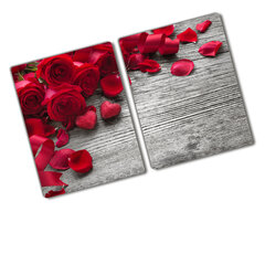 Lõikelaud Punased roosid, 2x40x690 hind ja info | Lõikelauad | kaup24.ee