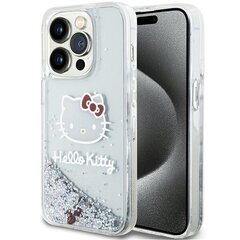 Hello Kitty HKHCP14LLIKHET iPhone 14 Pro 6.1" srebrny|silver hardcase Liquid Glitter Charms Kitty Head цена и информация | Чехлы для телефонов | kaup24.ee