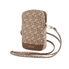 Guess PU G Cube Wallet Phone Bag Zipper Brown цена и информация | Чехлы для телефонов | kaup24.ee