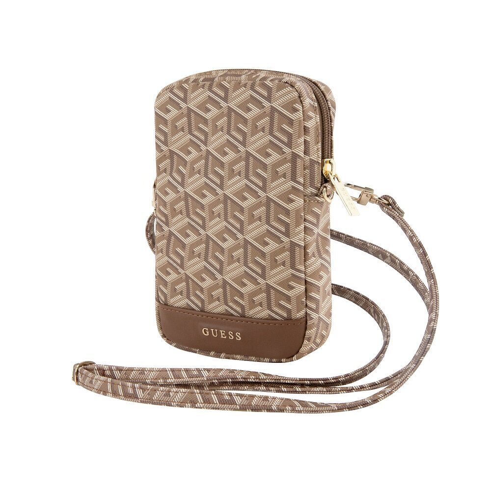 Guess PU G Cube Wallet Phone Bag Zipper Brown hind ja info | Telefoni kaaned, ümbrised | kaup24.ee