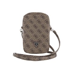 Guess PU 4G Triangle Logo Wallet Phone Bag Zipper Brown цена и информация | Чехлы для телефонов | kaup24.ee