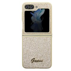 Guess GUHCZF5HGGSHD F731 Z Flip5 złoty|gold hardcase Glitter Script цена и информация | Чехлы для телефонов | kaup24.ee