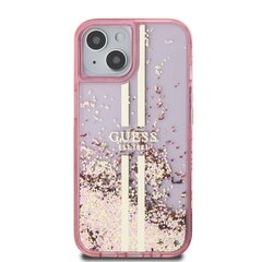 Guess PC|TPU Liquid Glitter Gold Stripe Case for iPhone 15 Pro Max Pink цена и информация | Чехлы для телефонов | kaup24.ee