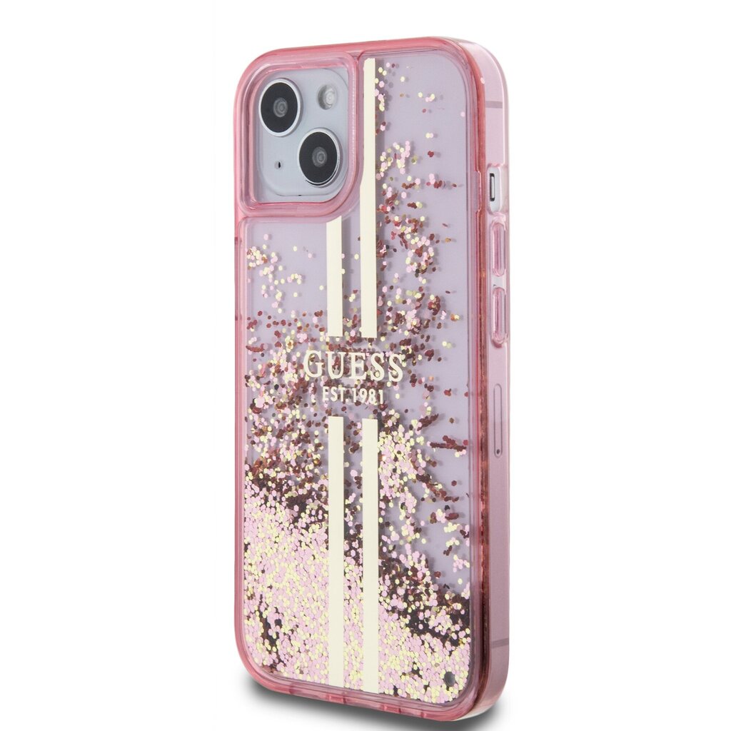 Guess TPU Liquid Glitter Gold Stripe Case hind ja info | Telefoni kaaned, ümbrised | kaup24.ee