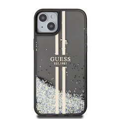 Guess PC|TPU Liquid Glitter Gold Stripe Case for iPhone 15 Pro Max Transparent цена и информация | Чехлы для телефонов | kaup24.ee