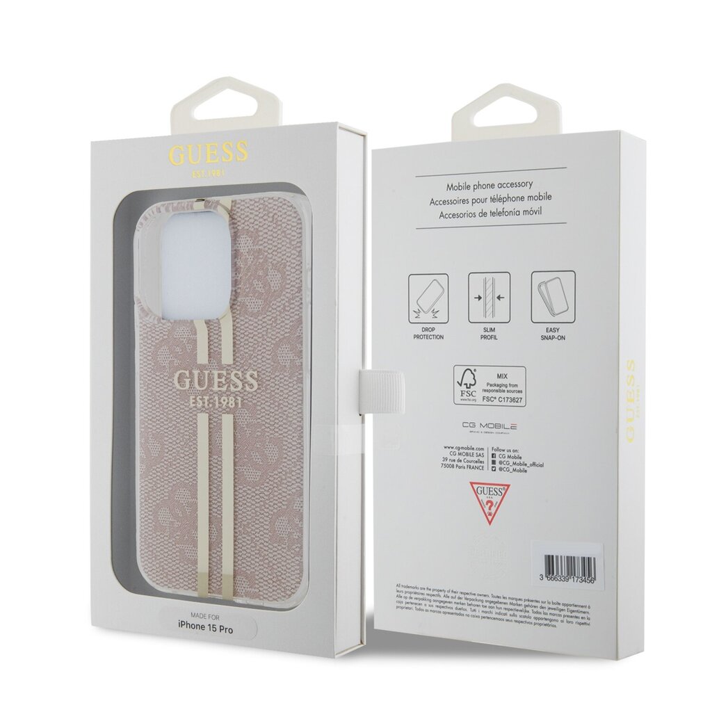 Guess IML 4G Gold Stripe Case hind ja info | Telefoni kaaned, ümbrised | kaup24.ee