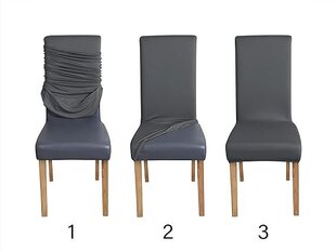 Универсальные чехлы для стульев темно-серые 4шт цена и информация | Чехлы для мебели | kaup24.ee
