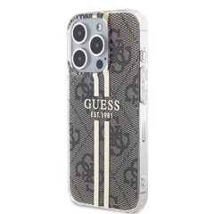 Guess IML 4G Gold Stripe Case for iPhone 15 Pro Brown цена и информация | Чехлы для телефонов | kaup24.ee