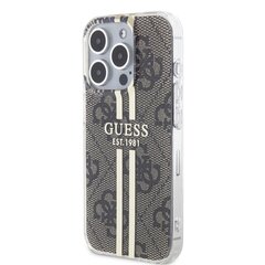 Guess IML 4G Gold Stripe Case for iPhone 15 Pro Max Brown цена и информация | Чехлы для телефонов | kaup24.ee