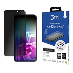 Apple iPhone 15 Plus - 3mk HardGlass Max Privacy™ screen protector цена и информация | Ekraani kaitsekiled | kaup24.ee