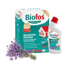 Biofos preparaat reoveepuhastitele ja kanalisatsioonikaevudele, lavendlilõhnaline, 1 kg + WC-geel, 500 ml, lavendlilõhnaline hind ja info | Puhastusvahendid | kaup24.ee